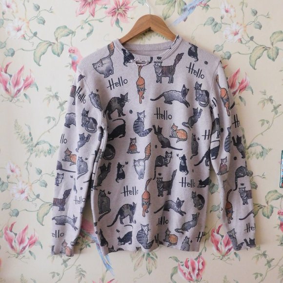 🥰 Hello Cat Sweater - Picture 1 of 13